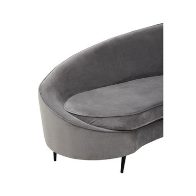 3 Seater Grey Velvet Sofa | Hasina