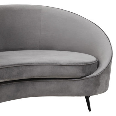 3 Seater Grey Velvet Sofa | Hasina