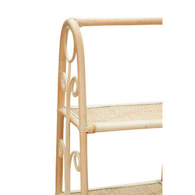 Three Tier Rattan Square Shelf Unit | Mataram