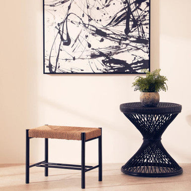 Mataram Black Finish Twisted Table