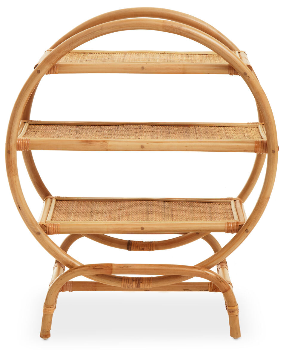 Mataram Three Tier Natural Rattan Shelf Unit 1