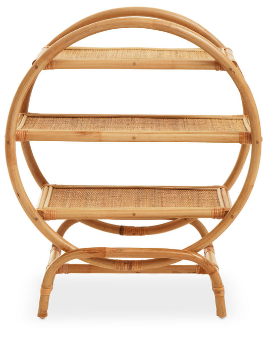 Mataram Three Tier Natural Rattan Shelf Unit 1
