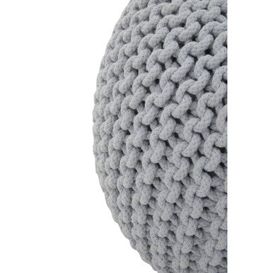 Kids Grey Knit Pouffe