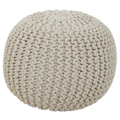 Knit Cream Pouffe | Kids