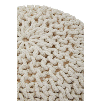 Kids Knit Cream Pouffe