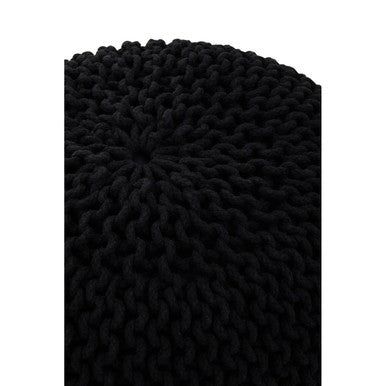 Knit Black Pouffe | Kids