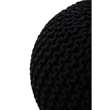 Knit Black Pouffe | Kids