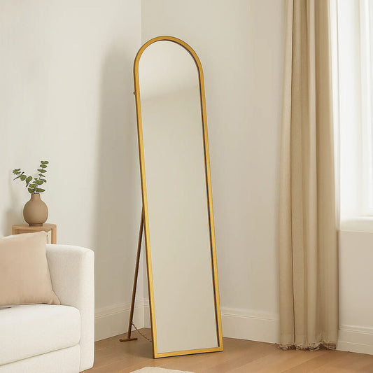Avento Gold Finish Floor Mirror