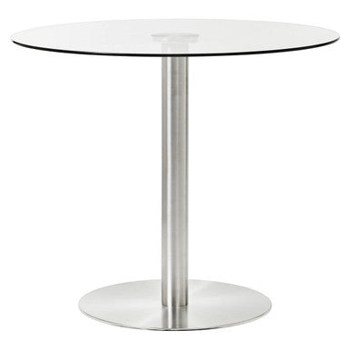 Metropolitan Round Silver Finish Dining Table