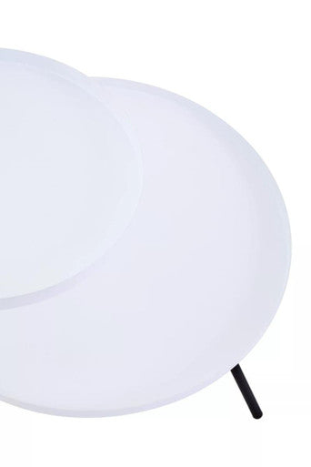 Trosa Two Tier White and Black Side Table