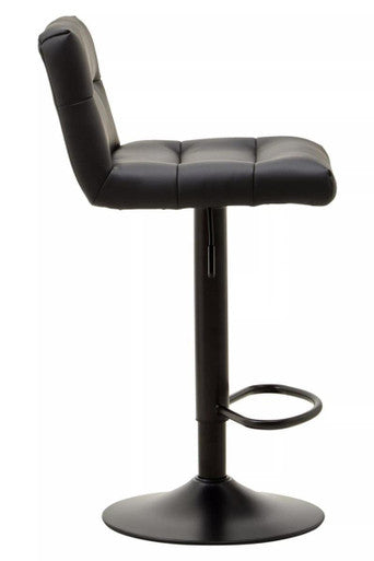 Black Leather Effect Bar Stool | Baina