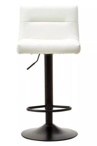 White Leather Effect Bar Stool | Baina