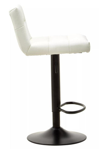 White Leather Effect Bar Stool | Baina