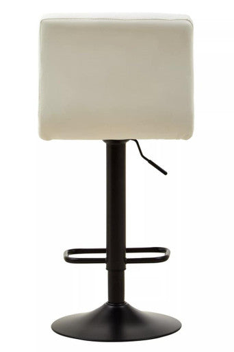 Baina White Faux Leather Bar Chair