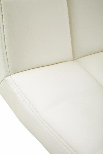 Baina White Faux Leather Bar Chair