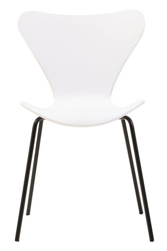 White Seat and Black Legs Dining Chair | Laila