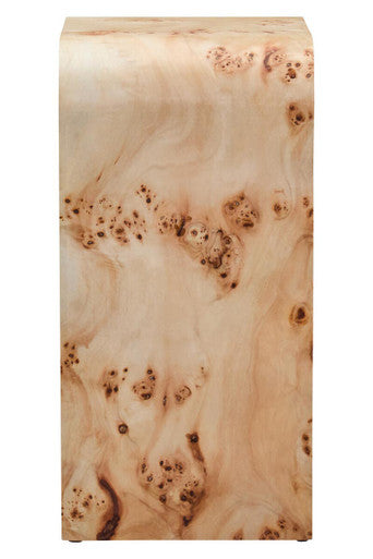 Mota Natural Wood Effect Curved Side Table