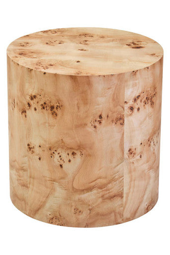 Mota Natural Wood Effect Round Side Table