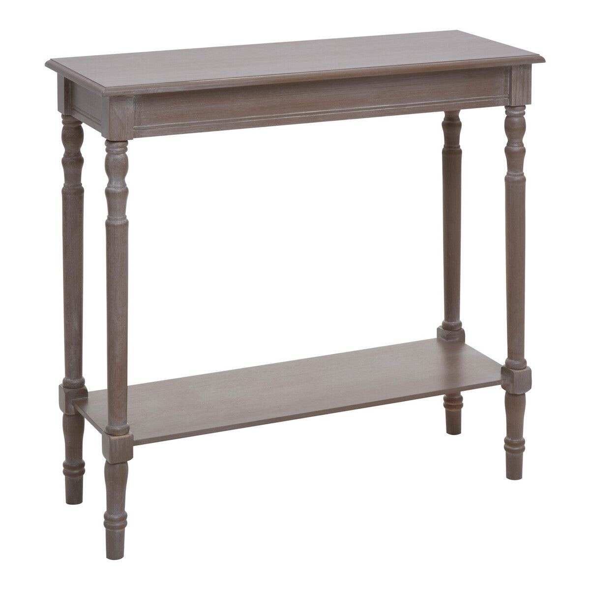 Natural Wooden Console Table with Lower Storage Shelf | Heritage
