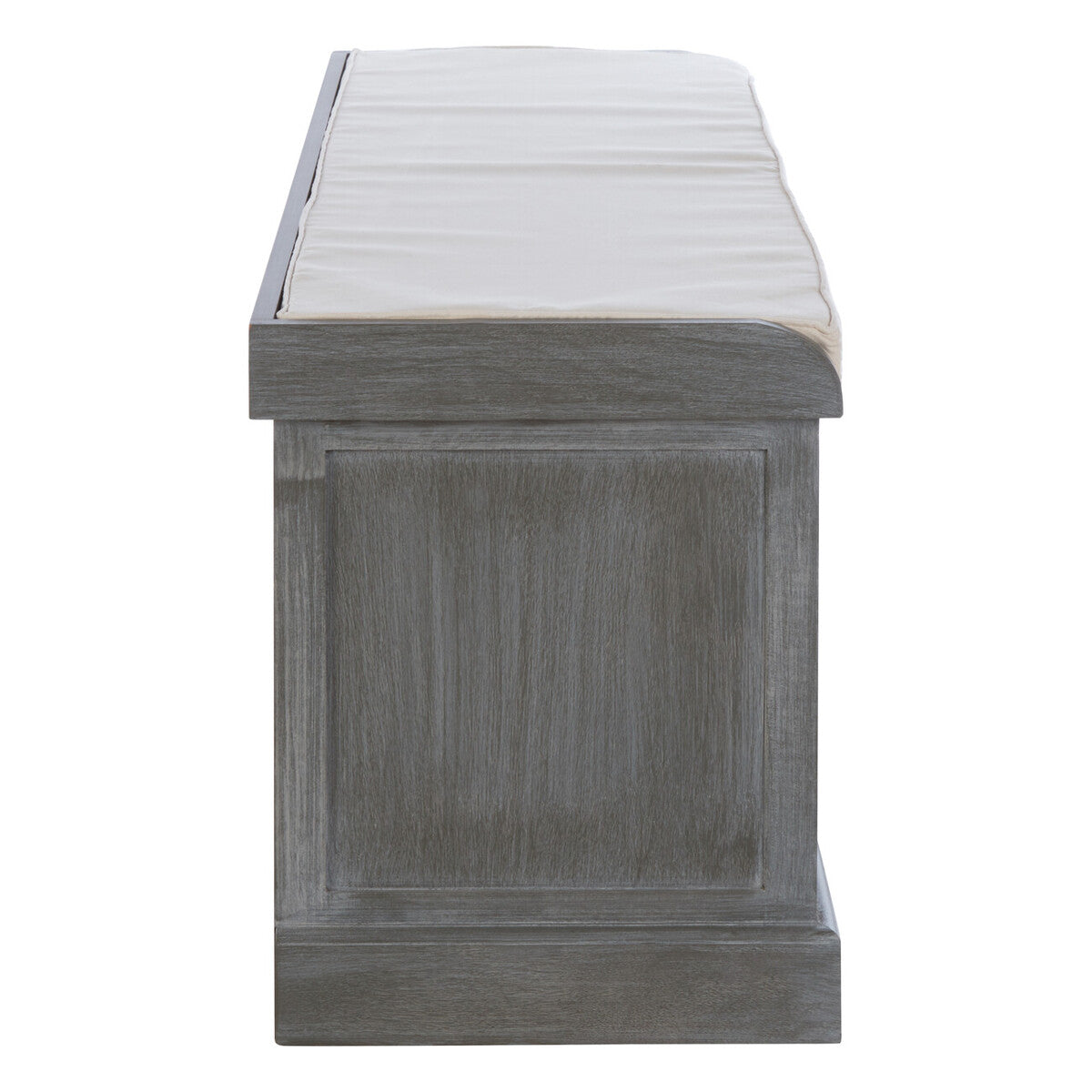 Heritage Grey Three Drawer Storage Bench with Cushion