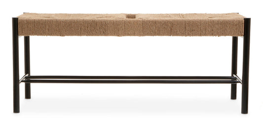Bandar Natural Rope and Black Wood Bench