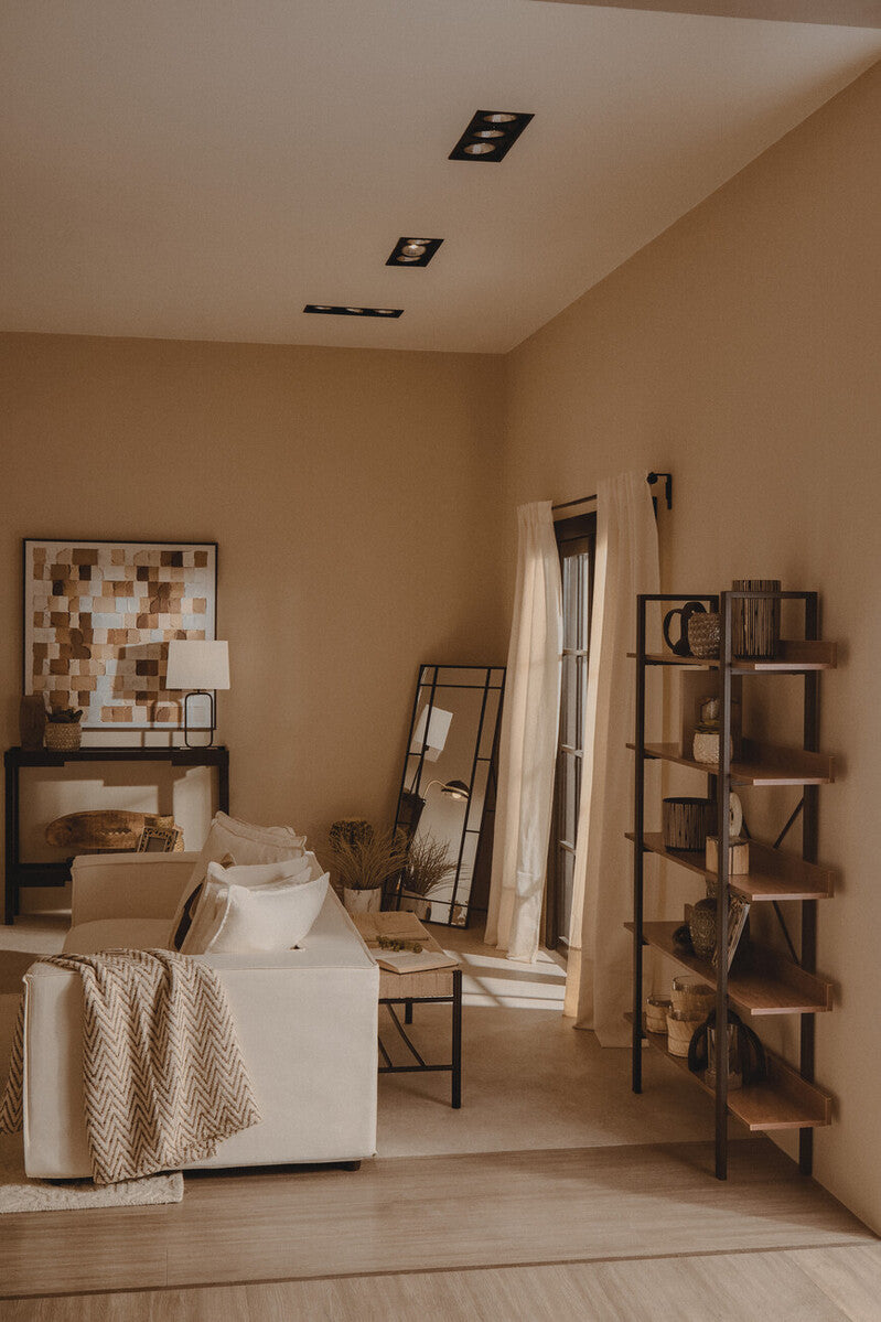 Bandar Natural Rope and Black Wood Bench