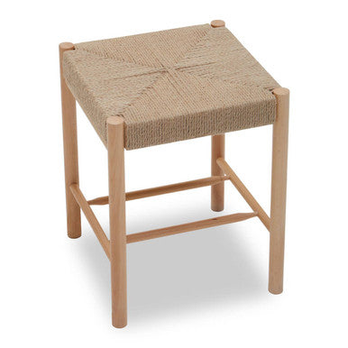 Natural Rope and Beechwood Stool | Bandar
