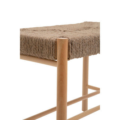 Natural Rope Weave Small Bench | Bandar