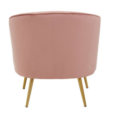 Yolanda Pink Velvet Chair