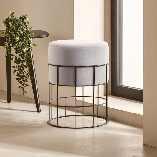Hayes Velvet Cage Frame Stool