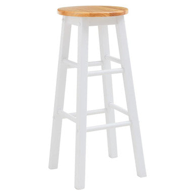 Chester White and Natural Wooden Kitchen or Bar Stool