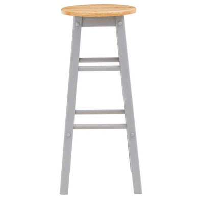 Chester Natural and Grey Wood Bar or Kitchen Stool