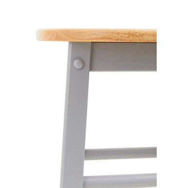 Chester Natural Wood Kitchen or Bar Stool with Footrest