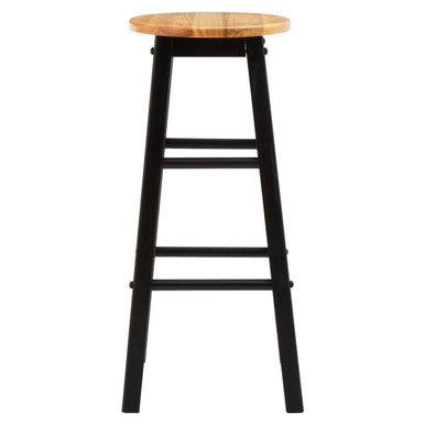 Chester Black and Natural Wood Kitchen or Bar Stool