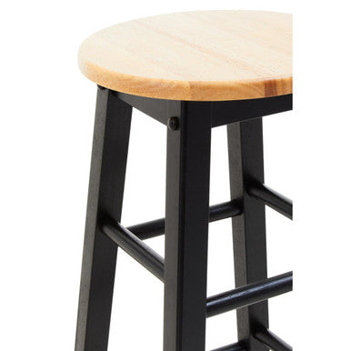 Chester Black and Natural Wood Kitchen or Bar Stool