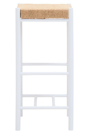 Bandar Natural Rope and White Bar Stool