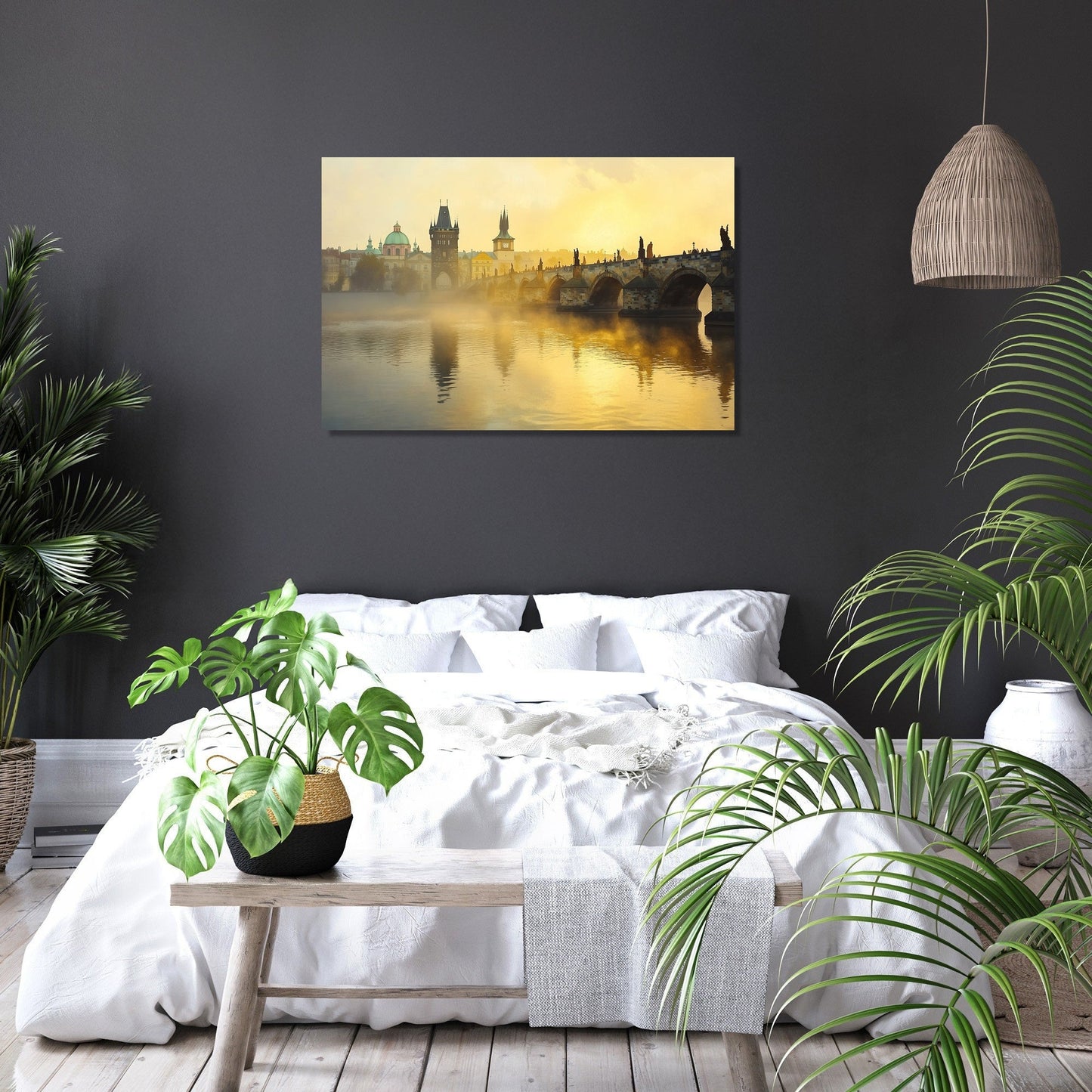 Charles Bridge Mist Canvas