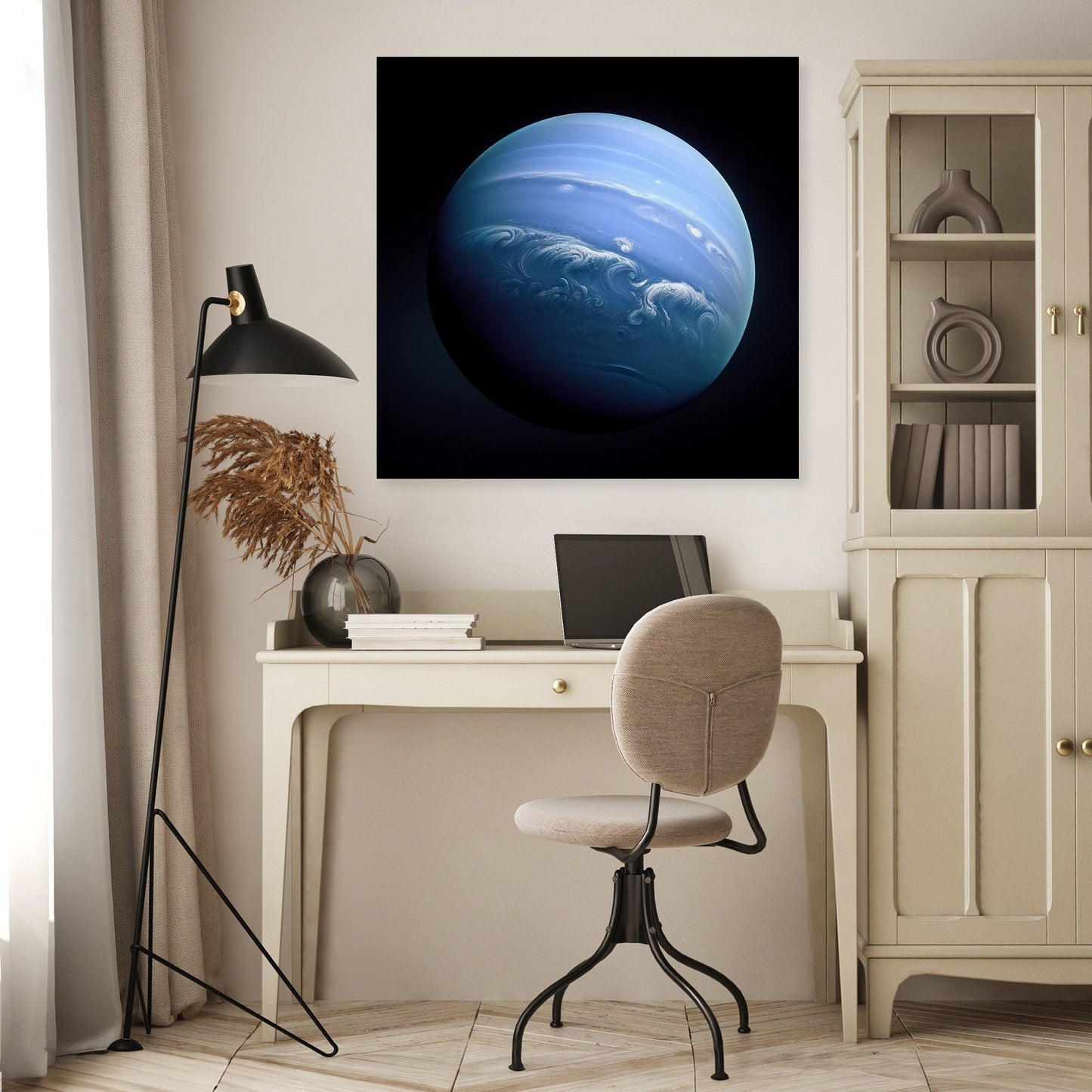 Neptune's Cosmic Enigma Canvas