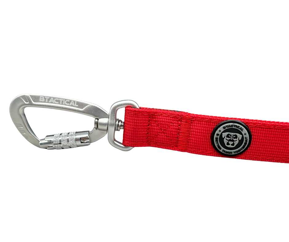 Nylon BTactical™ Carabiner Clip Lead | Citrus Red