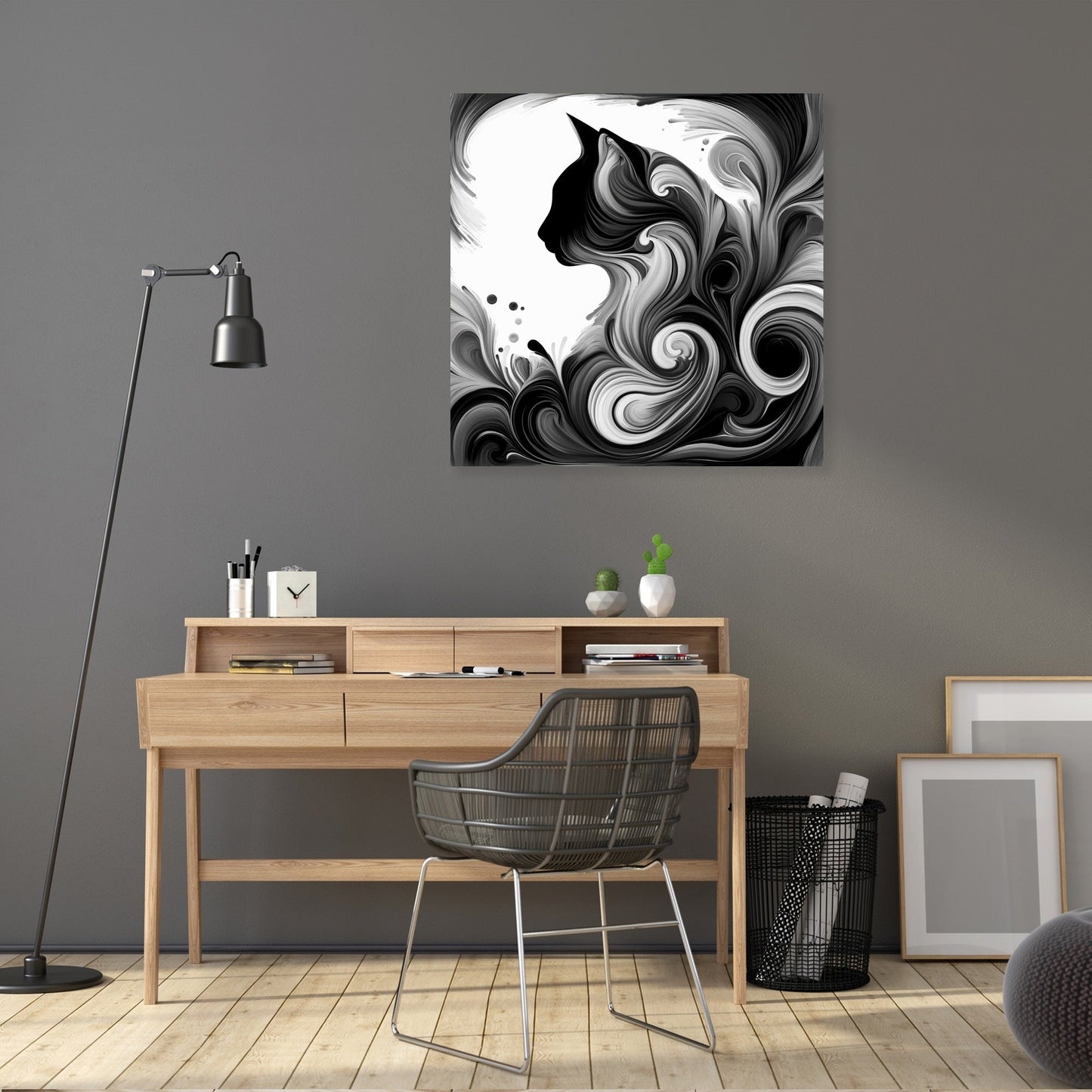Whispering Cat Shadows Canvas