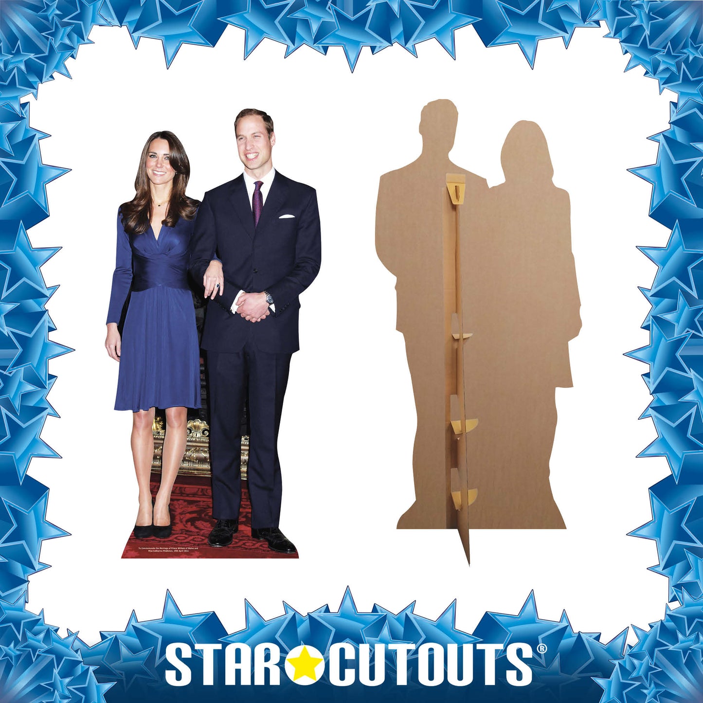 SC243 Prince William and Miss Middleton Cardboard Cut Out Height 182cm