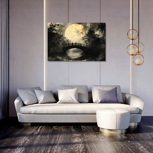 Moonlit Bridge Canvas