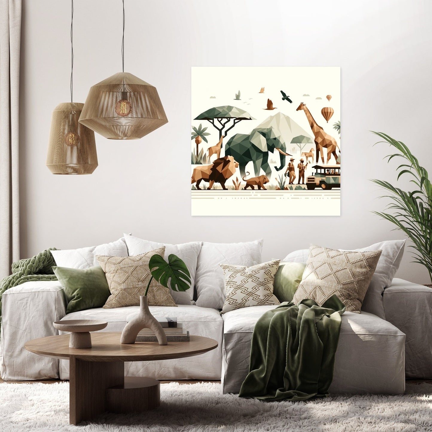 Geometric Safari Canvas