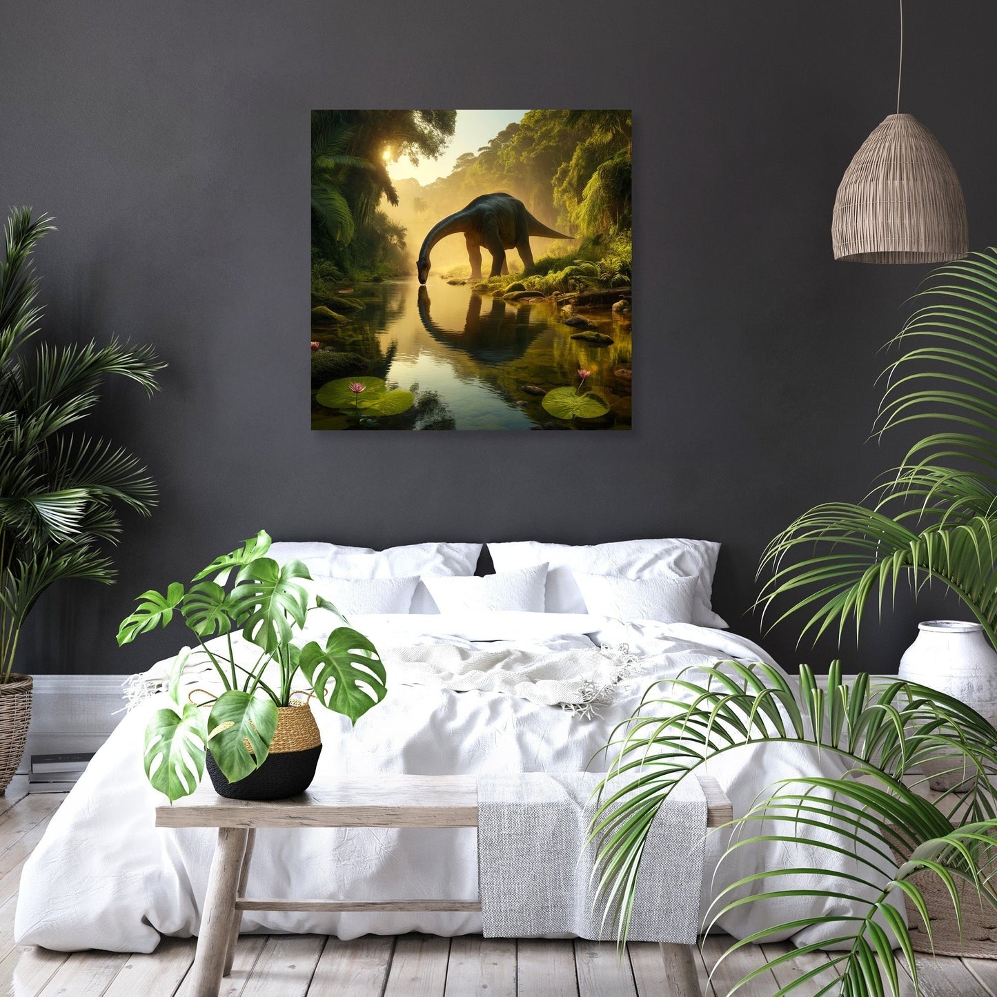 Golden Hour Brachiosaurus Canvas