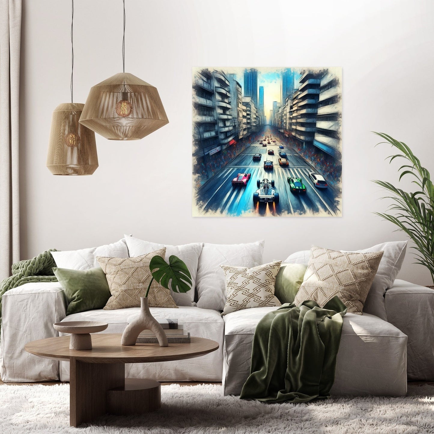 Drone City Racer Canvas