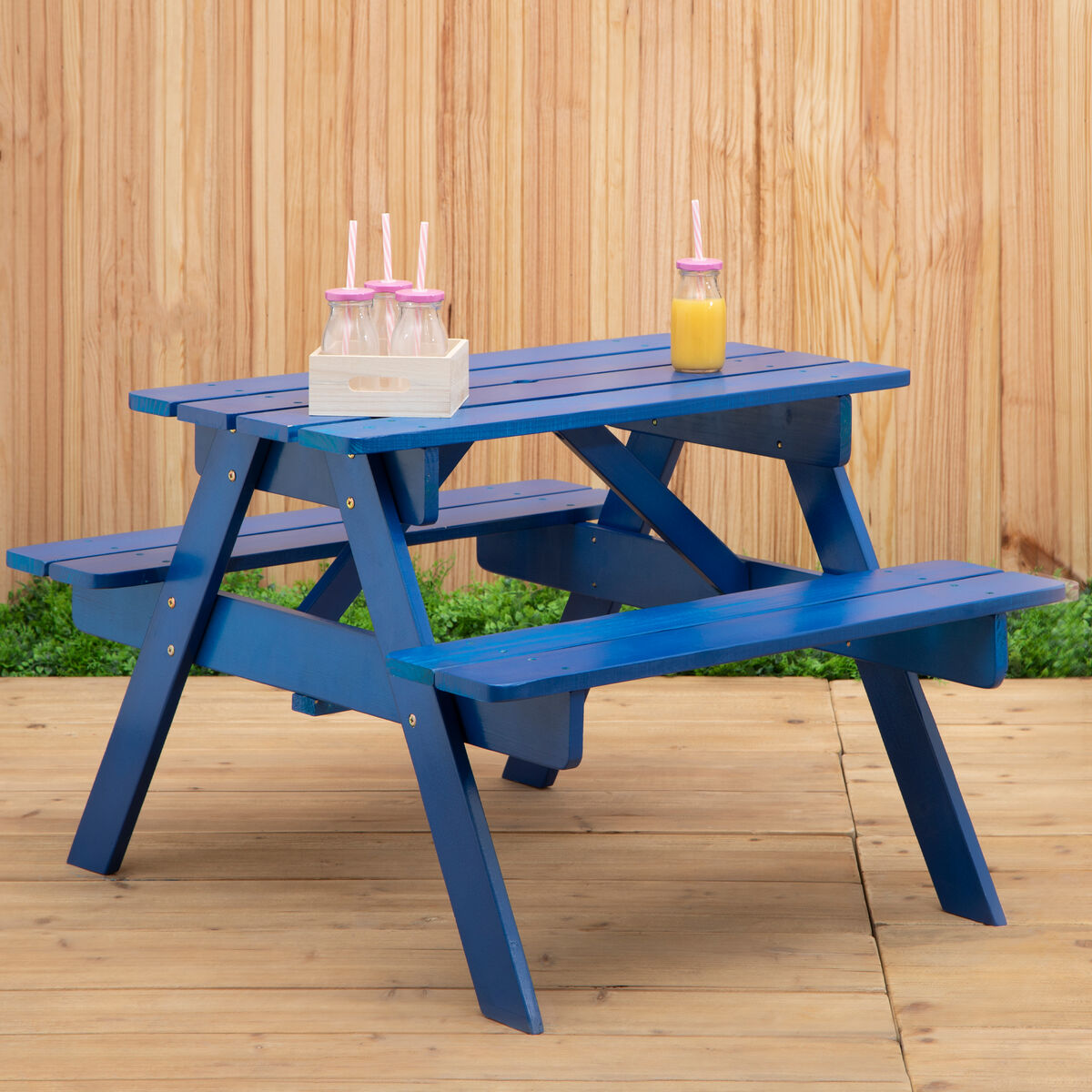 Brighton Blue Kids Picnic Bench