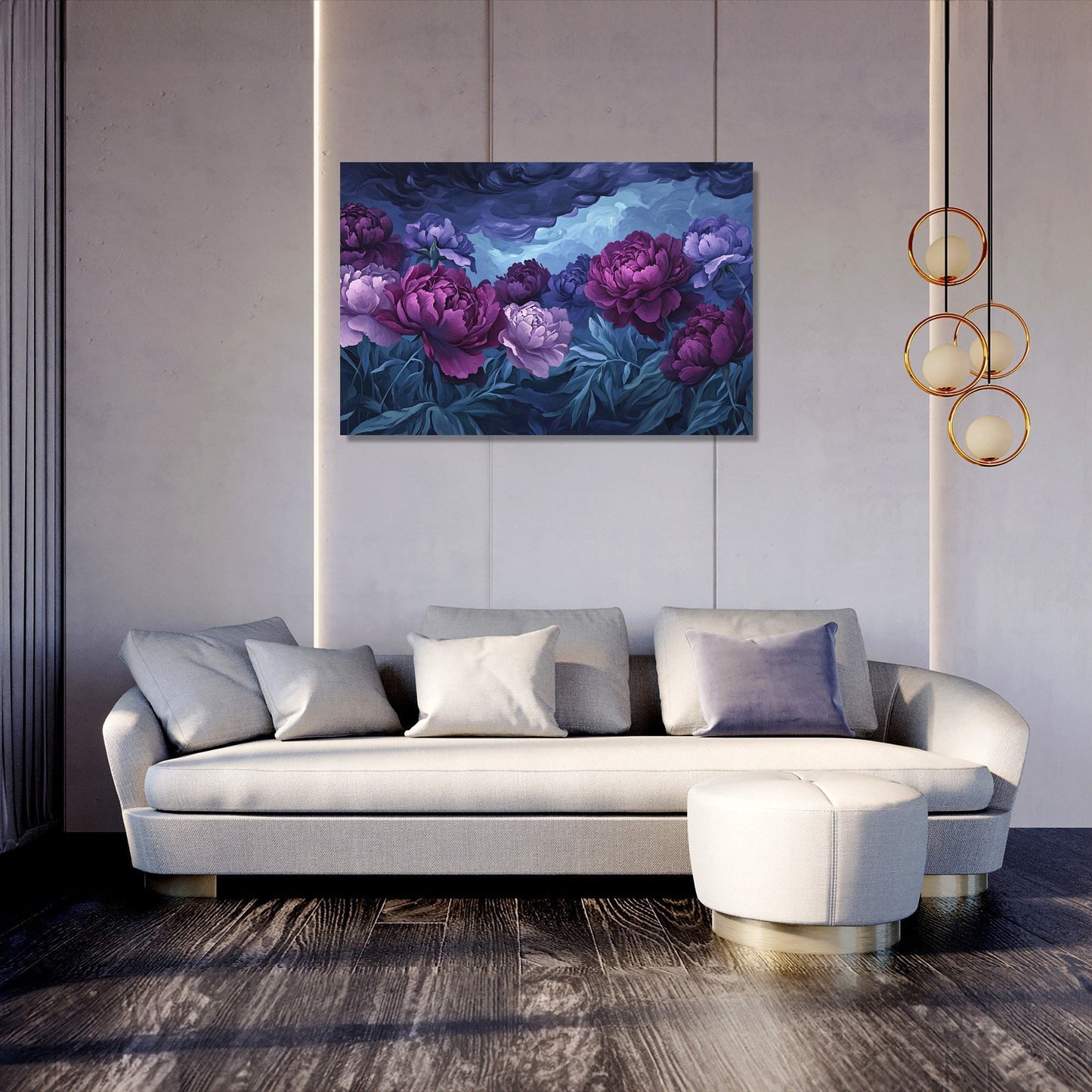 Peony Twilight Canvas
