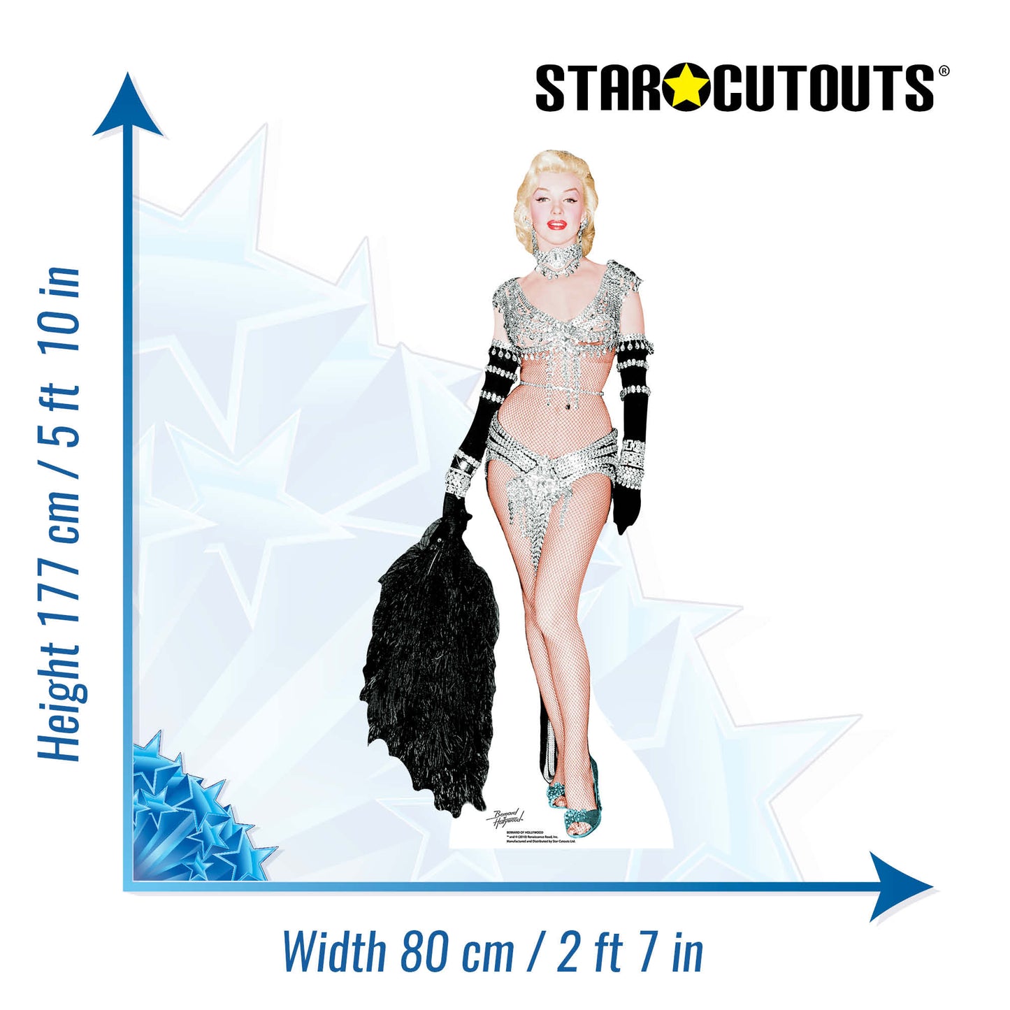 Marilyn Monroe Showgirl Cardboard Cut Out Height 177cm