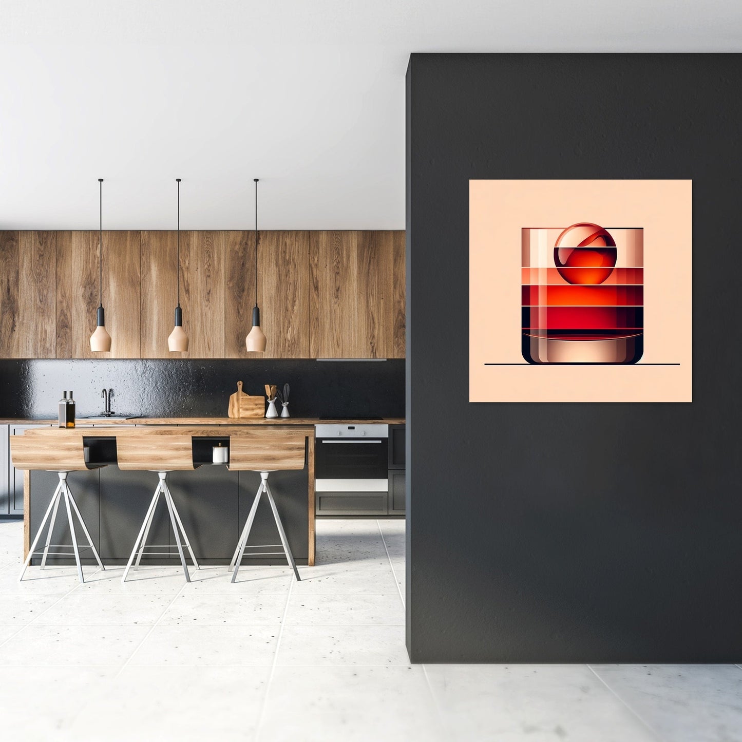 Negroni Abstract Minimalism Canvas