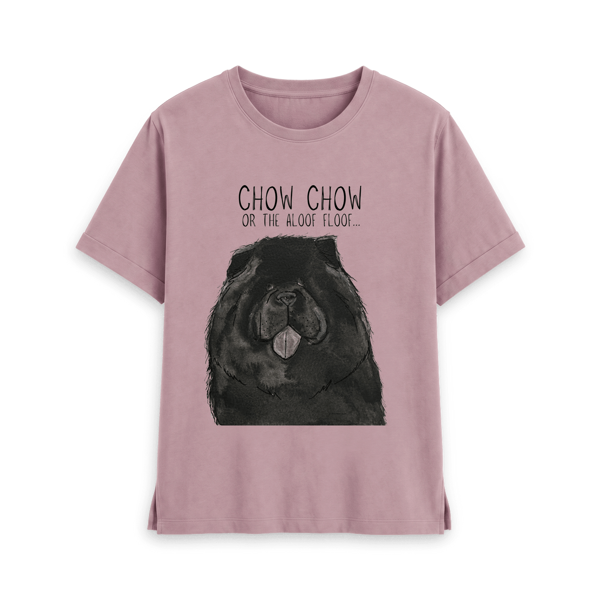 Black Chow Chow Women's Relaxed Fit T-Shirt – Featuring the Aloof Floof!